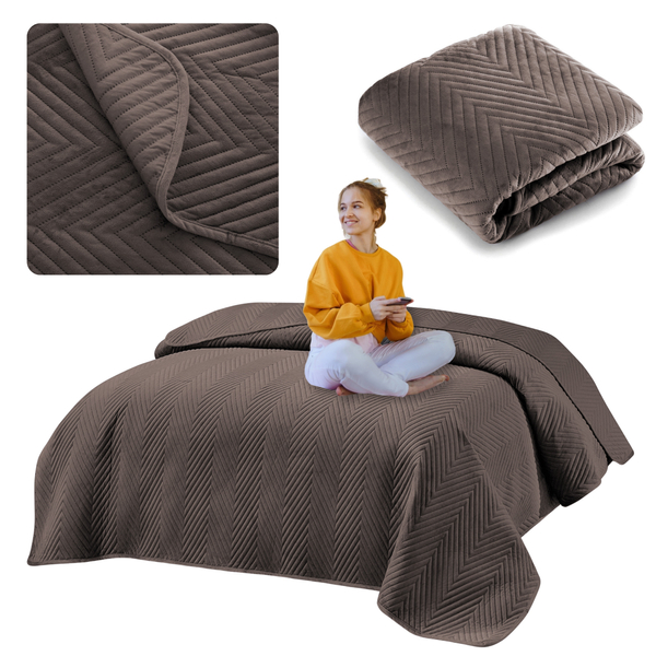 Bedspread 220 x 240 Embossed Velour Marieta 11