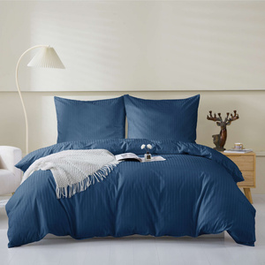 Bedding 220 x 200 3pc Cotton Adamaschek Navy Blue