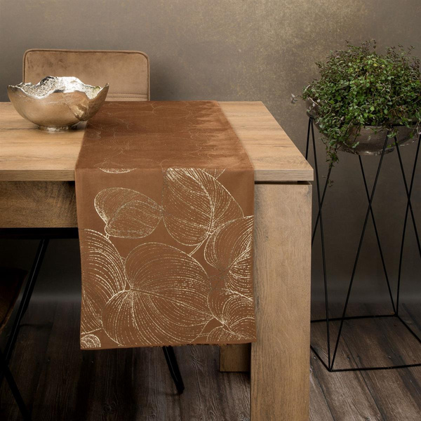 Bieżnik 35 x 180 Dekoracyjny Velvet Blink16 Brąz