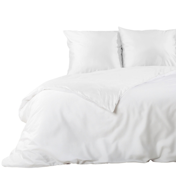 Bedding 220 x 200 3pc Satin Nova3 White