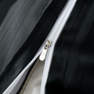 Pościel 160 x 200 3cz Bawełniana Adamaszek Czarny