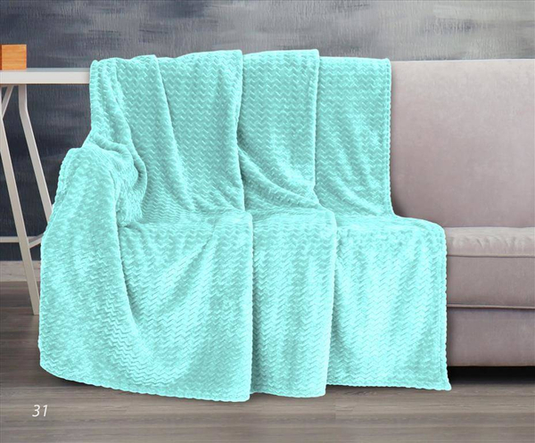 Koc 150 x 200 Mikrofibra Zig Zag Minky Wave 31