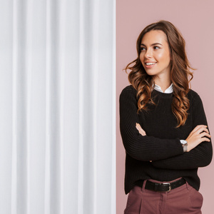 Curtain 135 x 270 Decorative Arleta Przel White