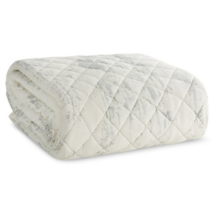 Narzuta 220 x 240 Pikowana Welurowa Blink3 B+Sreb