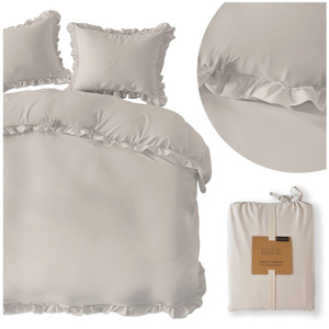 Pościel 220 x 200 3cz Bawełna Pure Z Falbaną 04