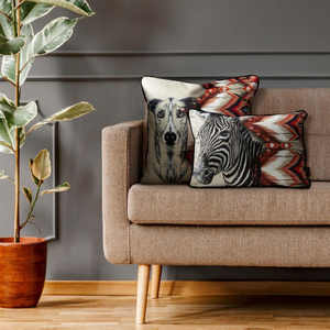 Pillow 45 x 30 Decorative Cebra Beige+Bordo