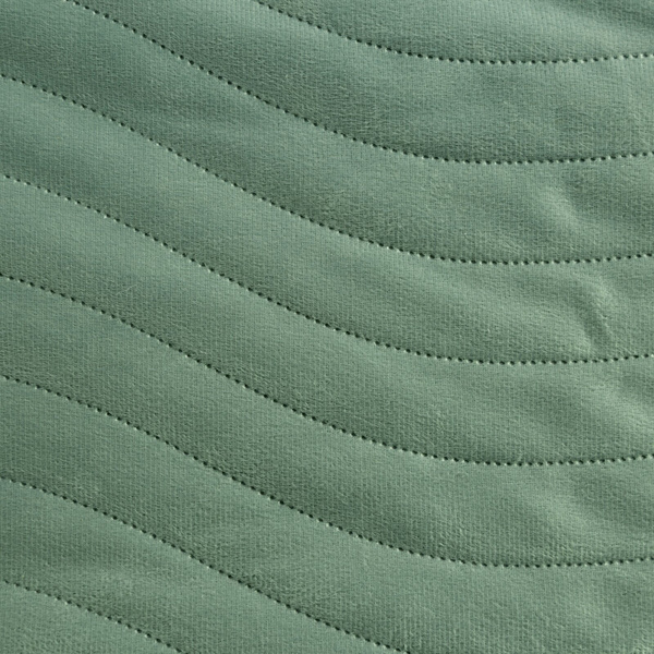 Narzuta 200 x 220 Pikowana Welurowa Luiz10 Zieleń