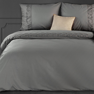Cotton Bedding Set 160 x 200 Lana1 Steel