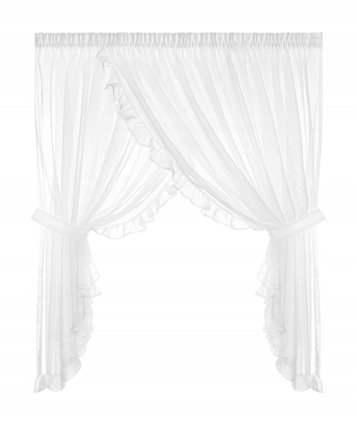 Firana 400 x 250 Dekoracyjna Bright Taśma Biel