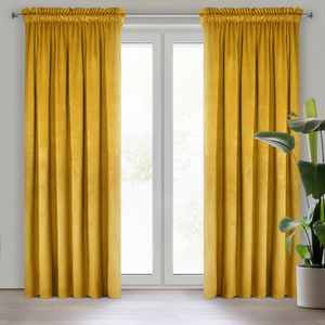 Curtain 135 x 270 Decorative Velvet Rosa Mustard
