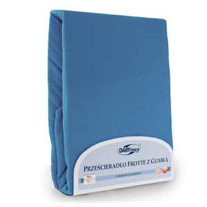 Terry sheet with elastic 017_D Cornflower 80x140