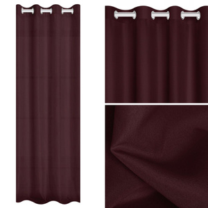 Curtain 140 x 250 Decorative Viva Bordeaux Drawstrings