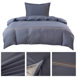 Pościel 140 x 200 2cz Gładka Z Haftem Lumera 12