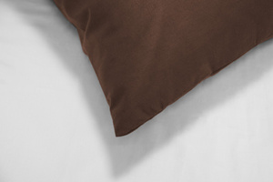 Cotton pillowcase 50 x 80 Solid Ola Brown