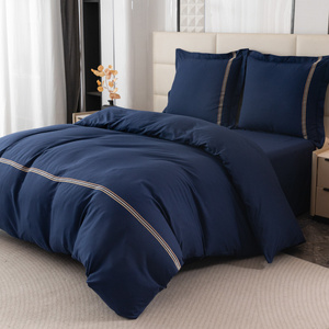 Pościel 140 x 200 2cz Gładka Z Haftem Lumera 02