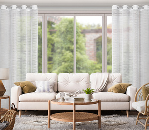 Firana 140 x 250 Dekoracyjna Przelotki CINDY Biały