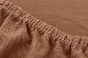 Jersey sheet with elastic 045_D Chocolate 180x200