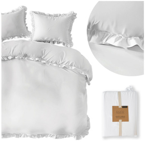 Pościel 160 x 200 3cz Bawełna Pure Z Falbaną 01