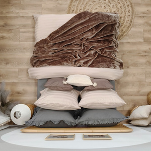 Blanket 160 x 200 Acrylic Solid Warm Yasemin 04