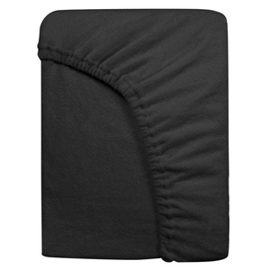 Terry sheet with elastic 002_D Black 140x200