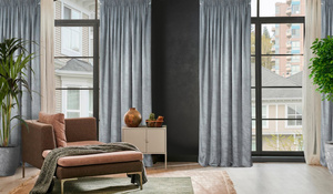 Curtain 140 x 270 Decorative Velvet Rivia Steel