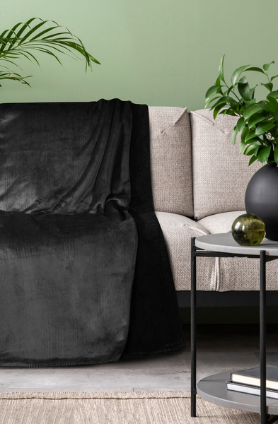 Blanket 150 x 200 Microfiber Two-sided Tedy Black