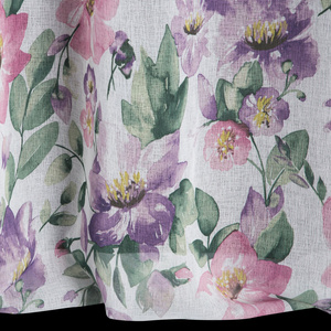 Zasłona 135 x 250 Dekoracyjna Gotowa Iris Bia+Róż