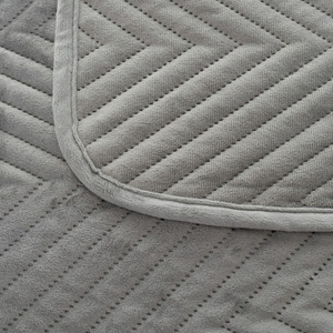 Bedspread 170 x 210 Houndstooth Velvet Caden 01