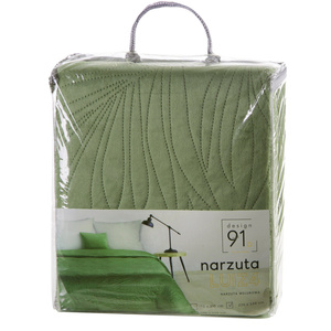 Narzuta 220 x 240 Pikowana Velvet Luiz4 J. Zielony