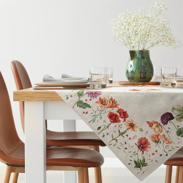 100 x 100 Decorative Tapestry Tablecloth 1239 Popie