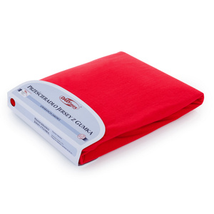 Jersey sheet with elastic 016_D Red 90x200