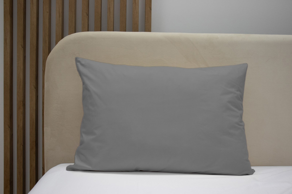 Cotton pillowcase 50 x 70 Solid Ola Graphite Graphite