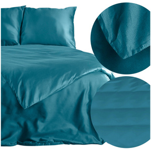 Bedding 160 x 200 3pc Satin Nova3 Turquoise