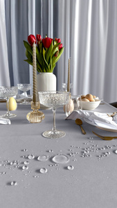 Tablecloth 150x350 Stainproof Classic Savio Grey