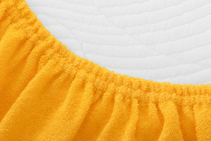 Terry sheet with elastic 007_D Yellow 200x220