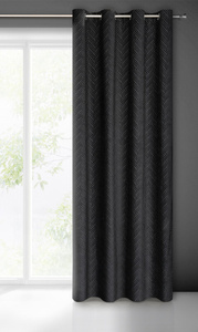 Curtain 140 x 250 Decorative Velvet Isla Black
