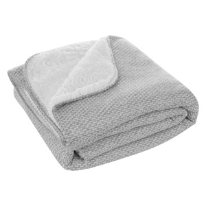 Blanket 150 x 200 Microfiber Two-sided Panda Silver+Bia