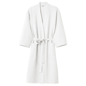 Gofer Unisex Cotton Bathrobe Vizzy L 01 White