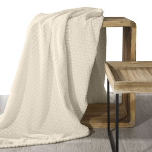 Koc 170 x 210 Mikrofibra Design Cindy Beż