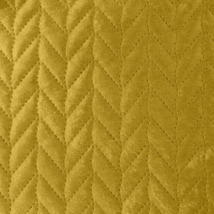 170 x 210 Quilted Velvet Luiz4 Mustard Bedspread