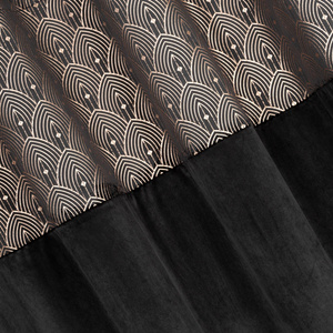 Curtain 140 x 250 Decorative Drawstring Agnes Black