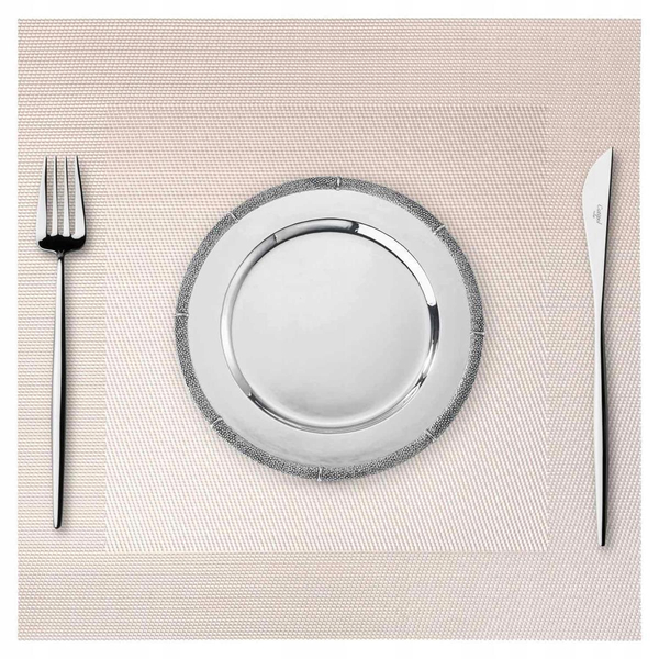 35 x 35 Decorative Latte Cream placemat