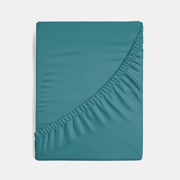 Prześcieradło 220 x 210 Makosatyna Nova Turkusowy