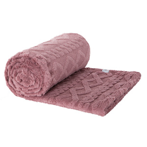 Blanket 200 x 220 Design Microfiber Braid Powder