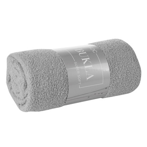 70 x 160 Microfiber Boucle Silver Blanket