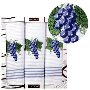 Ścierki Kuchenne Haftowane Bari 3 szt nr 21 50x70