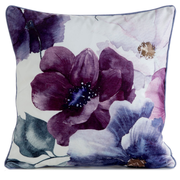 Poszewka 45 x 45 Dekoracyjna Velvet 124 Fiol+Krem