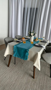 Table Runner 40 x 160 Decorative with Ruffles Ligia 08