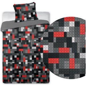 Pościel Młodzieżowa nr 442 Klocki 140x200NP 2 części 70x90