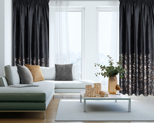 Curtain 140 x 270 Velvet Tape Mirela Black